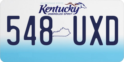 KY license plate 548UXD
