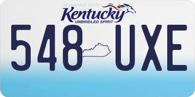 KY license plate 548UXE