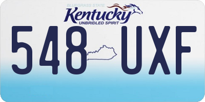 KY license plate 548UXF