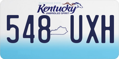 KY license plate 548UXH