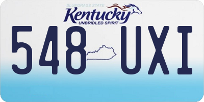 KY license plate 548UXI