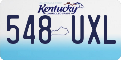 KY license plate 548UXL