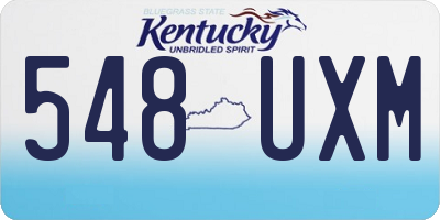 KY license plate 548UXM