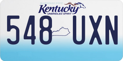 KY license plate 548UXN