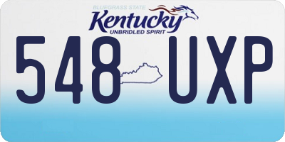 KY license plate 548UXP