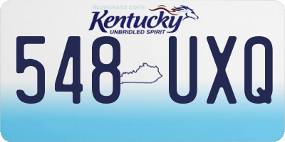 KY license plate 548UXQ
