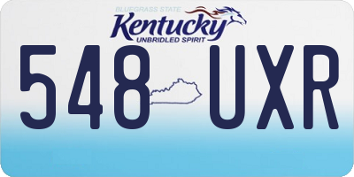 KY license plate 548UXR