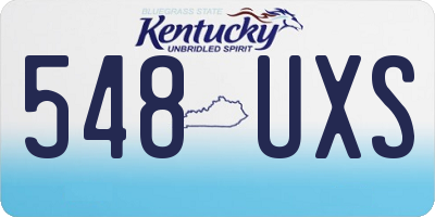 KY license plate 548UXS