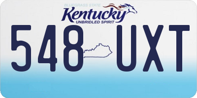 KY license plate 548UXT