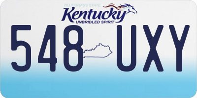 KY license plate 548UXY