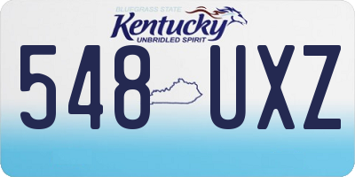 KY license plate 548UXZ