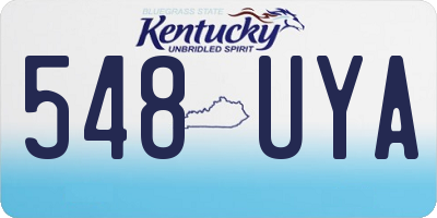 KY license plate 548UYA