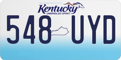 KY license plate 548UYD
