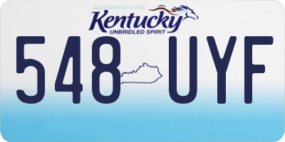 KY license plate 548UYF