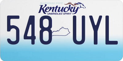 KY license plate 548UYL