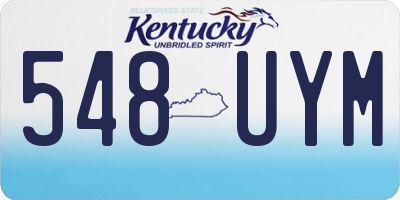 KY license plate 548UYM