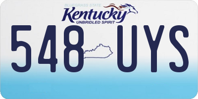 KY license plate 548UYS