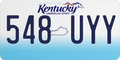 KY license plate 548UYY