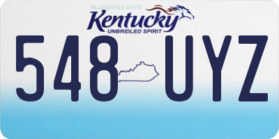 KY license plate 548UYZ