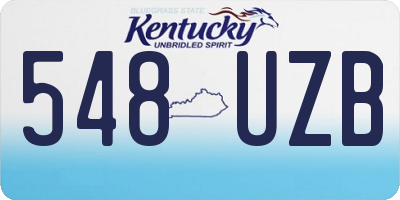 KY license plate 548UZB