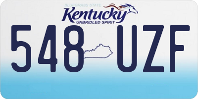 KY license plate 548UZF
