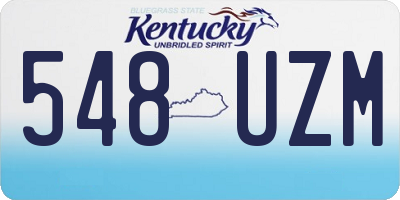 KY license plate 548UZM