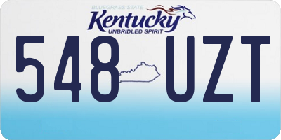 KY license plate 548UZT