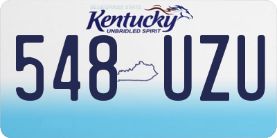 KY license plate 548UZU
