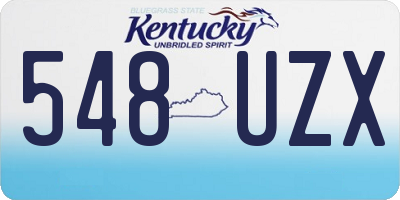 KY license plate 548UZX