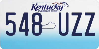 KY license plate 548UZZ