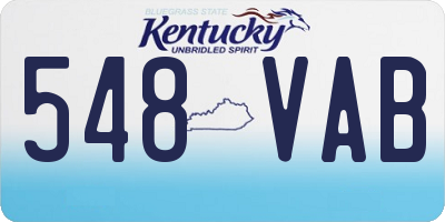 KY license plate 548VAB