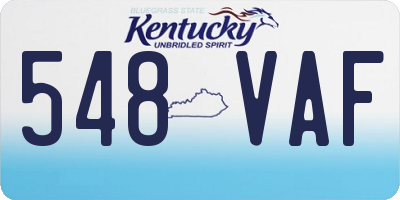 KY license plate 548VAF