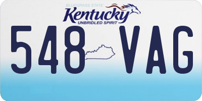 KY license plate 548VAG