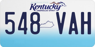 KY license plate 548VAH