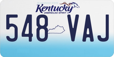KY license plate 548VAJ
