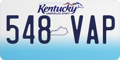 KY license plate 548VAP