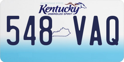 KY license plate 548VAQ