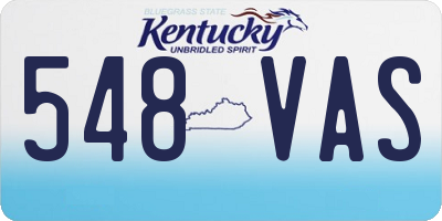 KY license plate 548VAS