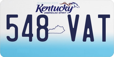 KY license plate 548VAT