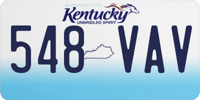 KY license plate 548VAV