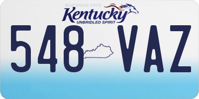 KY license plate 548VAZ