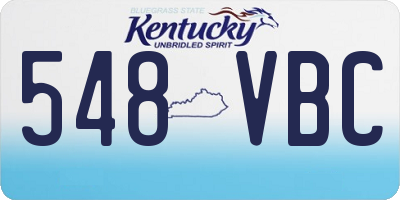KY license plate 548VBC
