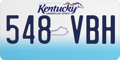 KY license plate 548VBH