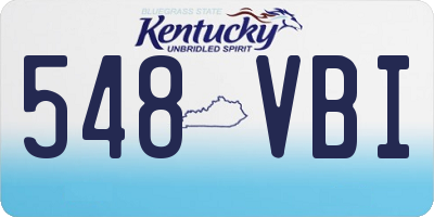 KY license plate 548VBI