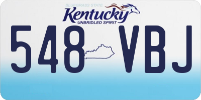 KY license plate 548VBJ