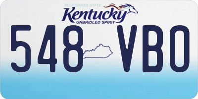 KY license plate 548VBO