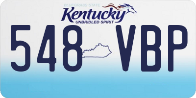 KY license plate 548VBP