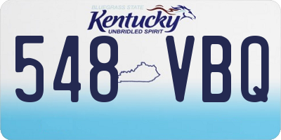 KY license plate 548VBQ