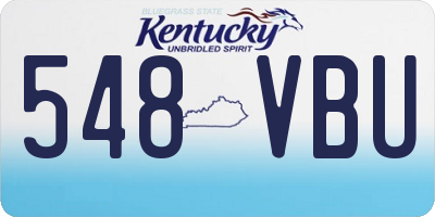 KY license plate 548VBU