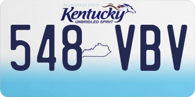 KY license plate 548VBV